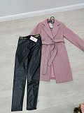 Новые кожаные брюки пальто Астана